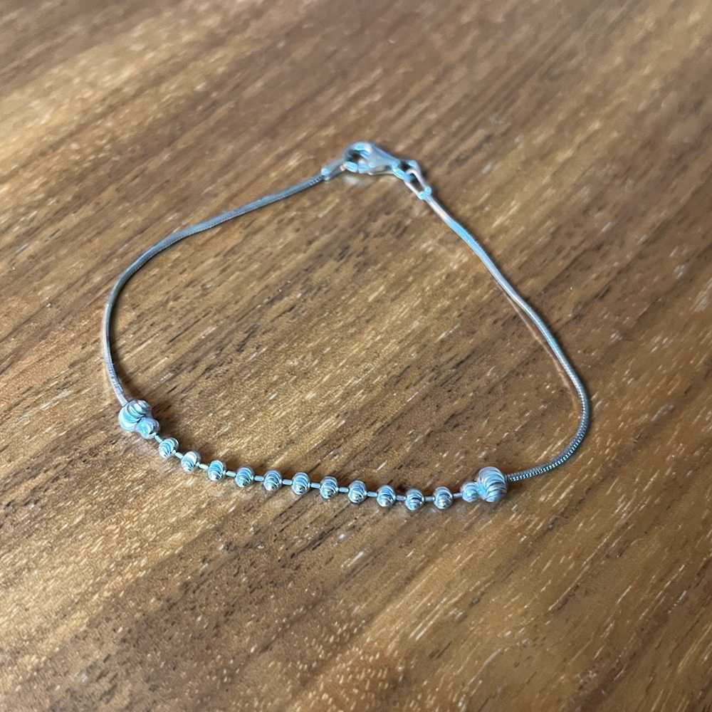 Silver Beaded Bracelet